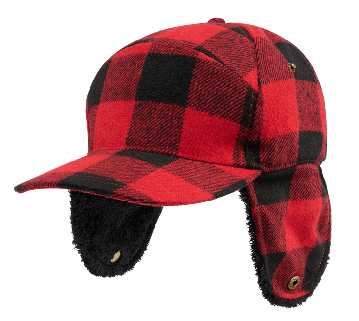 Brandit Lumberjack berretto invernale, rosso e nero
