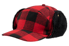 Brandit Lumberjack berretto invernale, rosso e nero