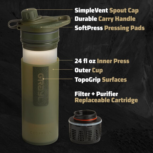 Grayl GeoPress purificatore, olive drab