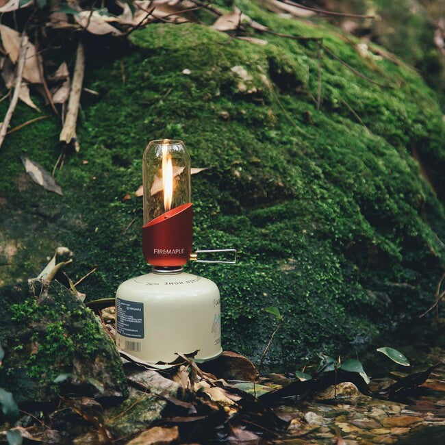 Fire Maple Lampada a gas con vetro borosilicato, rossa
