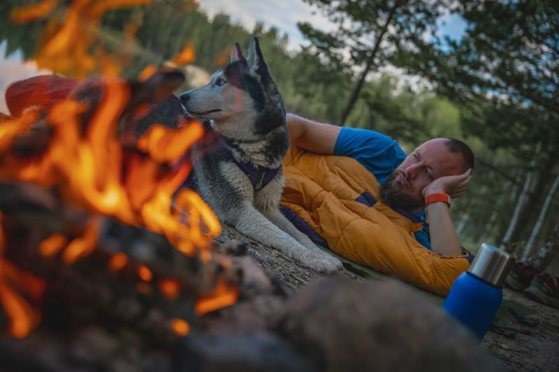 Husky Enjoy Long sacco a pelo, blu arancione