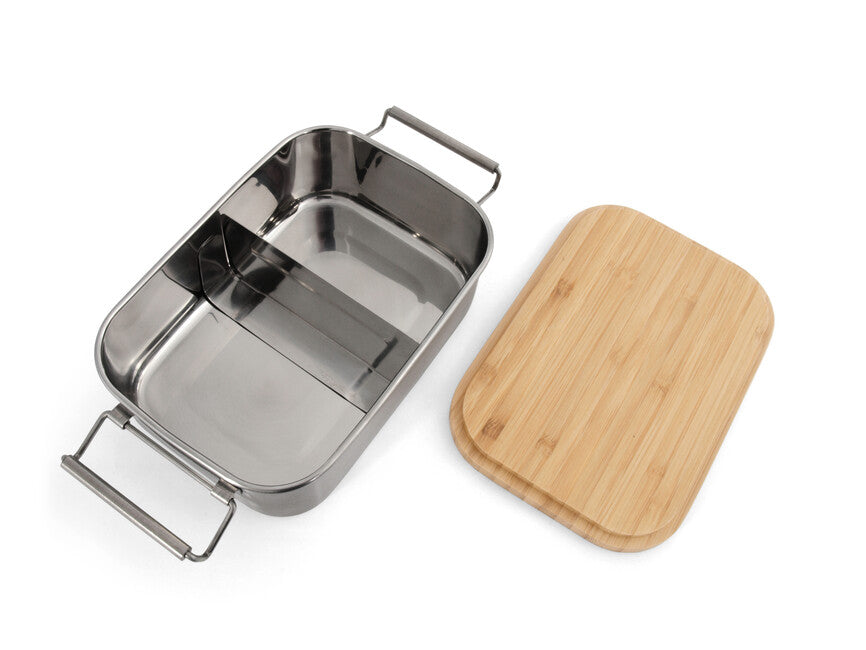 Origin Outdoors Bamboo-Clip Lunch Box Stainless Steel 1.2L