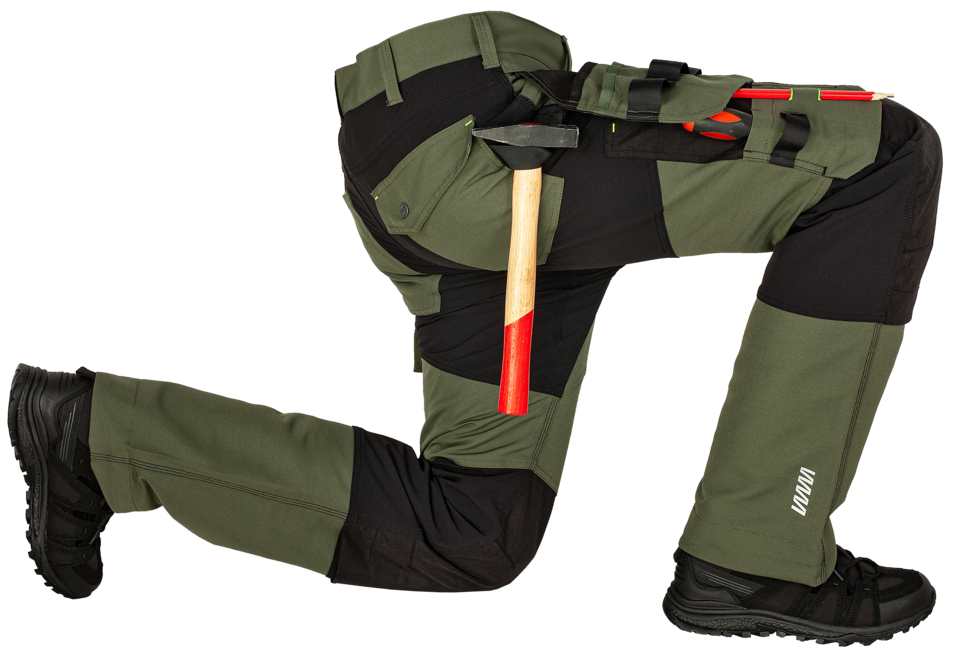 BENNON Erebos pantaloni da lavoro, verde/nero