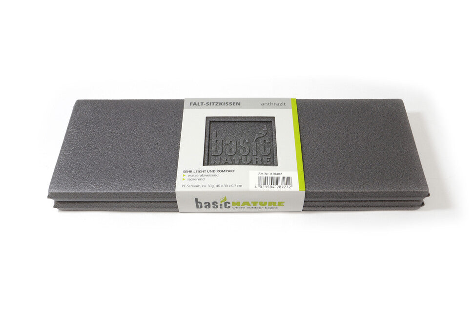 BasicNature Cuscino di seduta pieghevole, antracite