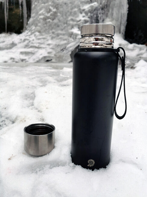 Origin Outdoors PureSteel vacuum thermos 1 l, nero