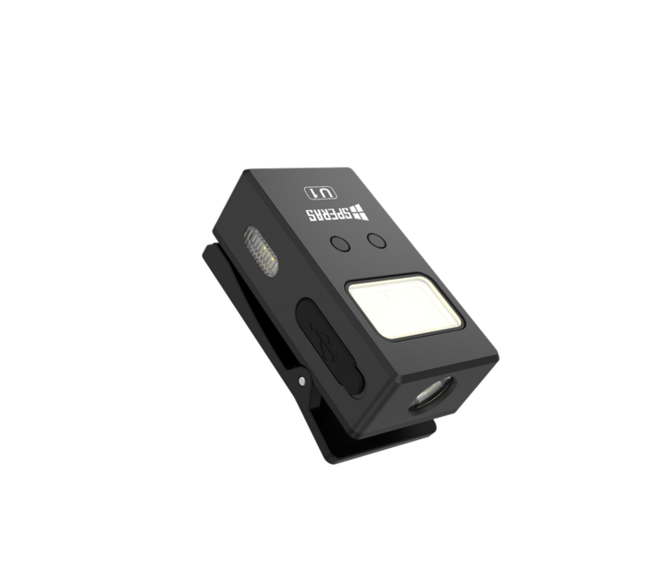 Speras U1 torcia multifunzione edc con clip, nero