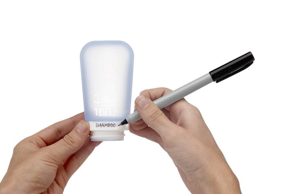 Humangear GoToob+ contenitore per liquidi in silicone 100 ml, blu