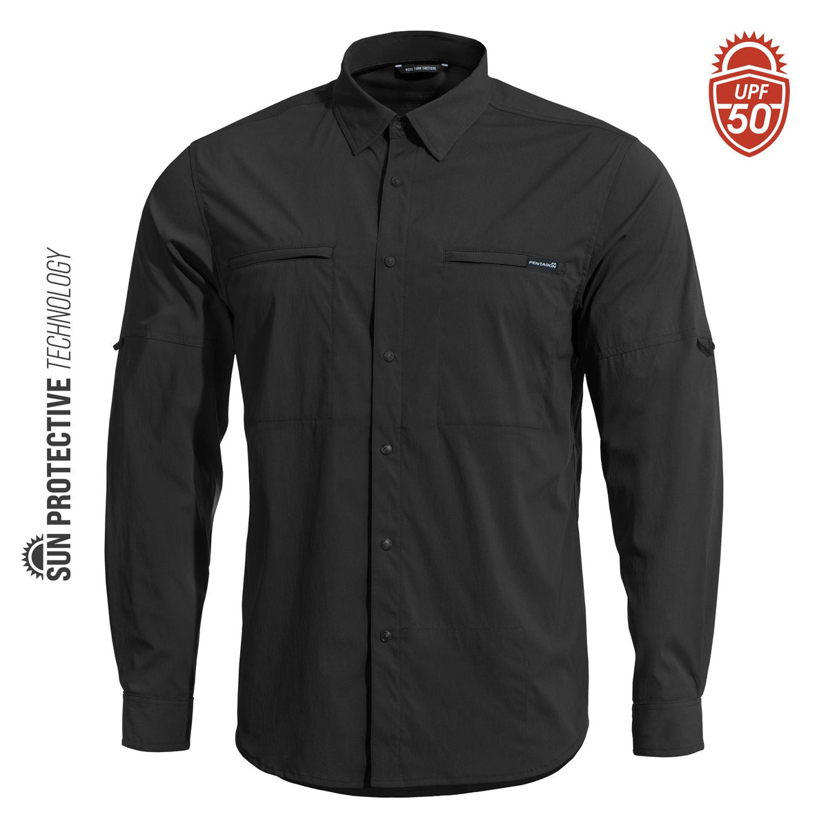 Pentagon Wayne camicia Sunproof, nero