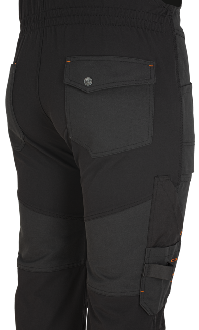 BENNON Erebos pantaloni da lavoro con bretelle, neri