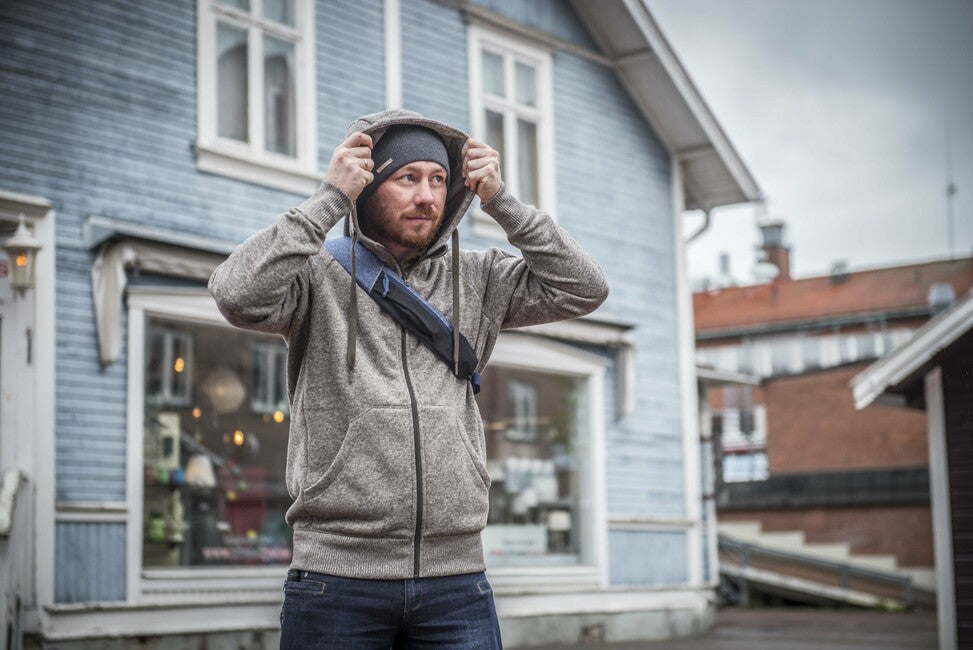 Helikon-Tex Covert felpa con cappuccio tattica (full zip) - rosso melange