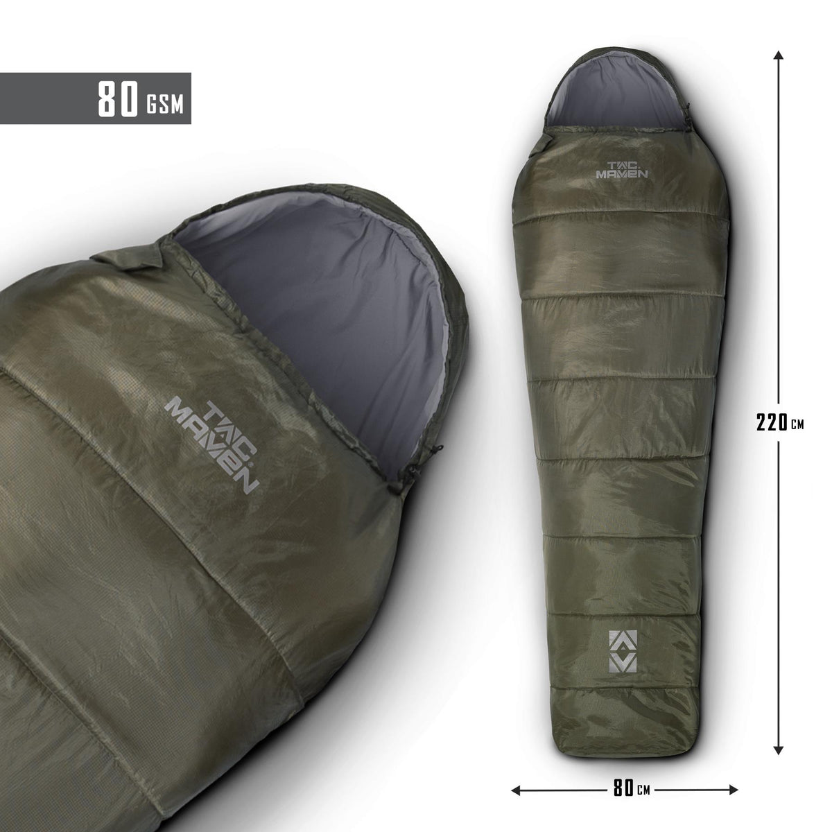 Pentagon Cocoon sacco a pelo, grigio scuro