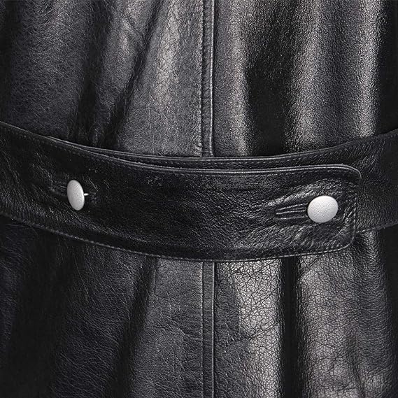 Mil-Tec cappotto in pelle nera