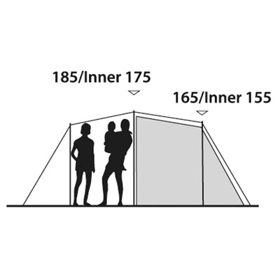 Outwell Earth tenda per 5 persone, blu-verde