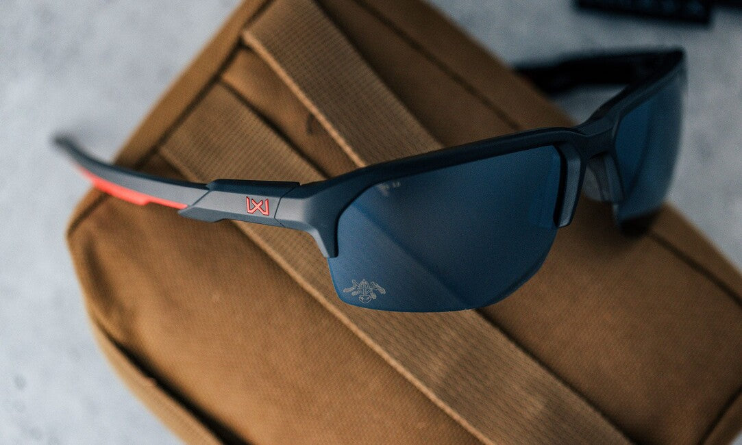 Wiley X Jakl Sunglasses, Captivate Black Mirror/Matte Black/Red