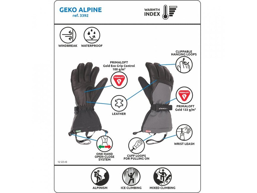 Camp Geko Alpine guanti invernali per arrampicata su ghiaccio e misto
