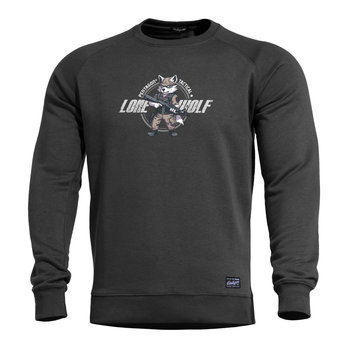 Pentagon Lone Wolf moški pulover brez kapuce, črna
