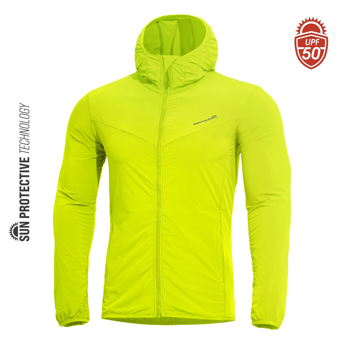 Pentagon Helios Sun giacca con protezione SPF +50, gialla fluo