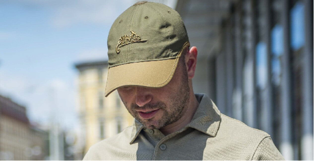 Helikon-Tex Cappello con logo - PolyCotton Ripstop , nero / grigio ombra B