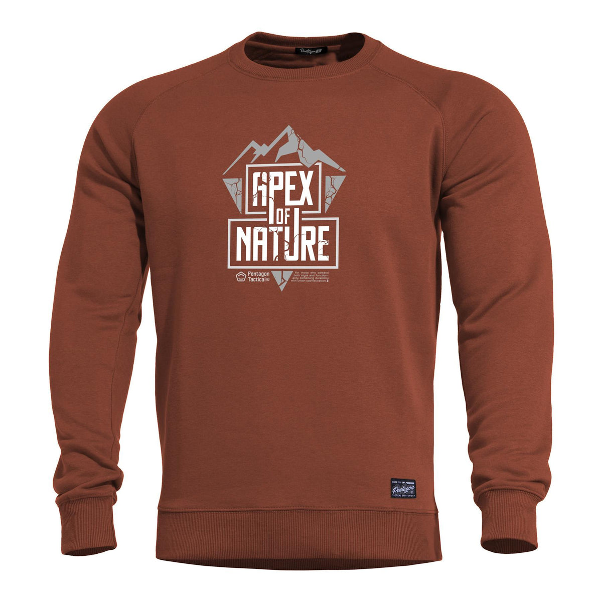 Pentagon Apex Of Nature felpa da uomo, maroon red