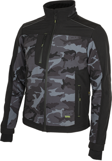 BENNON Camos giacca softshell, nero/grigio