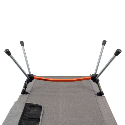 BasicNature Lettino da campeggio rialzato 190 cm, grigio