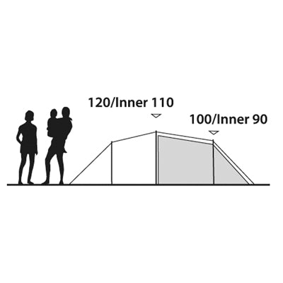 Outwell Earth tenda per 3 persone, blu-verde
