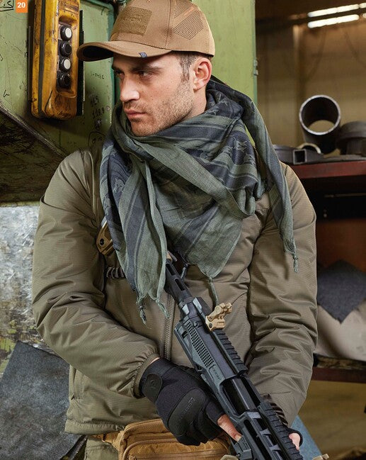 Pentagon Atreus sciarpa palestinese 110 x 110 cm, verde mimetico
