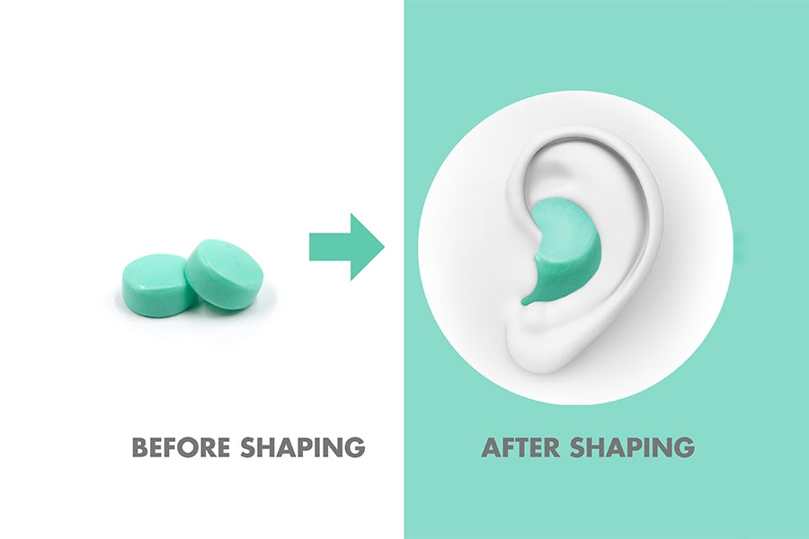 Haspro 6P tappi per orecchie in silicone, menta