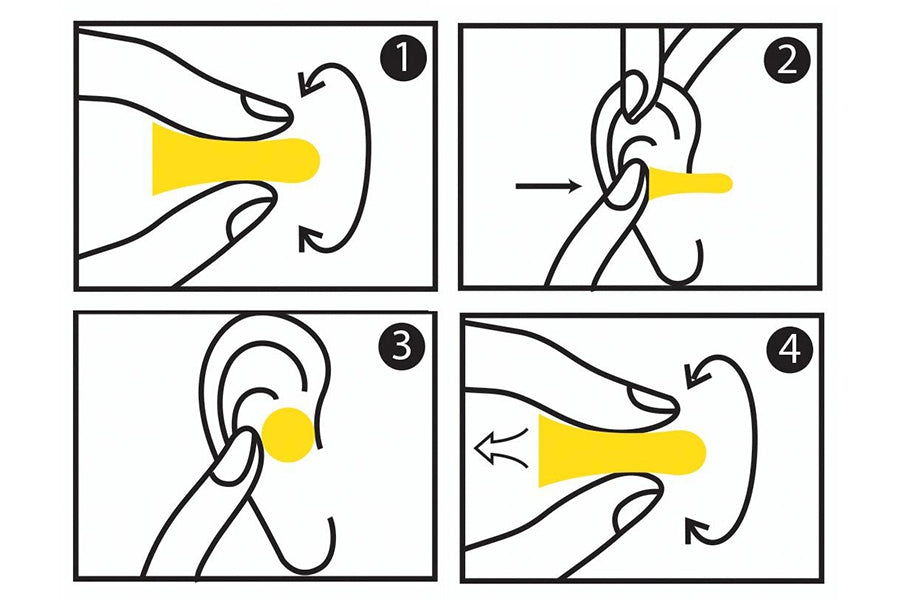 Haspro MULTI10 inserti auricolari, giallo