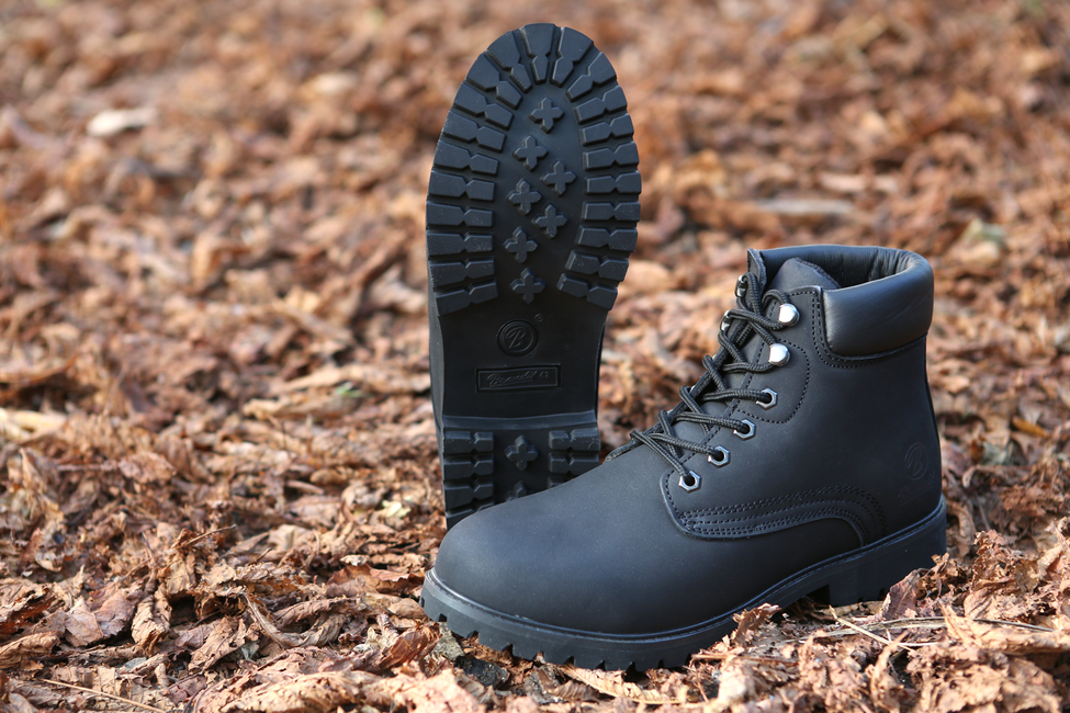 Brandit Kenyon Leatherboot stivali, neri