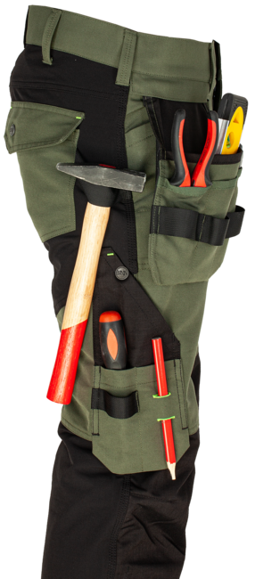 BENNON Erebos pantaloni da lavoro, verde/nero