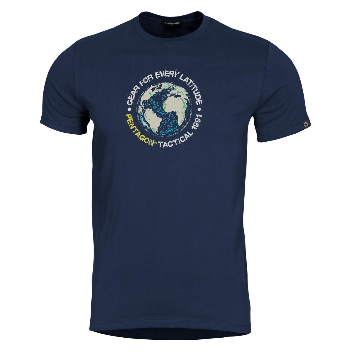 Pentagon Globe t-shirt a maniche corte da uomo, midnight blue