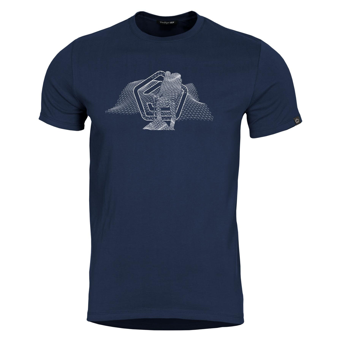 Pentagon Wireframe t-shirt a maniche corte da uomo, midnight blue