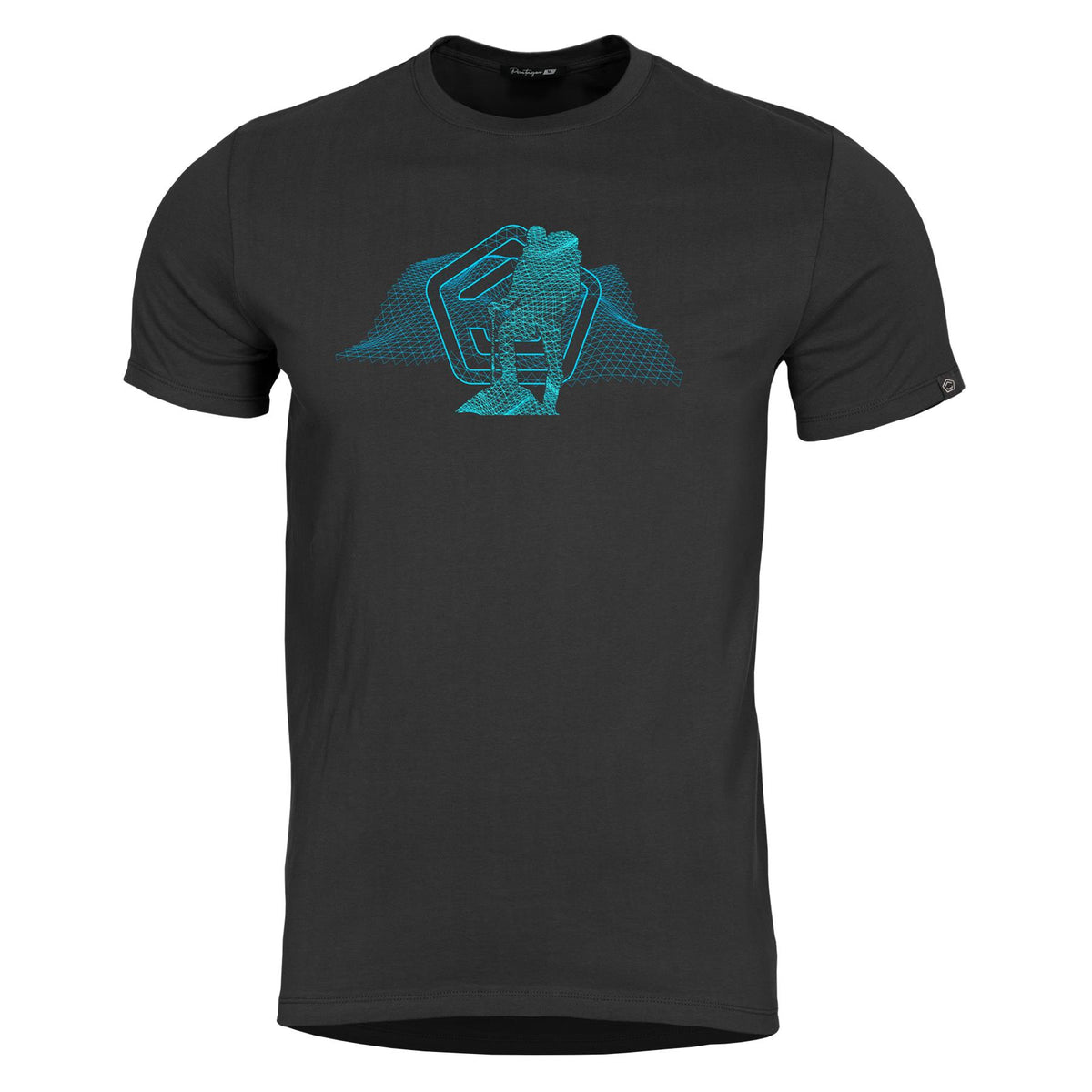Pentagon Wireframe t-shirt a maniche corte da uomo, nero