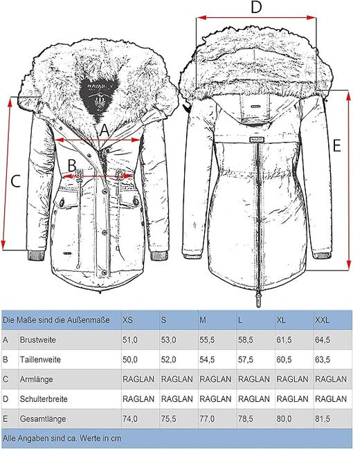 Navahoo Sweety giacca invernale da donna con cappuccio, nera