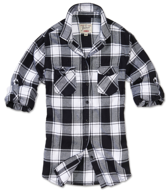 Brandit Amy camicia da donna, bianca e nera