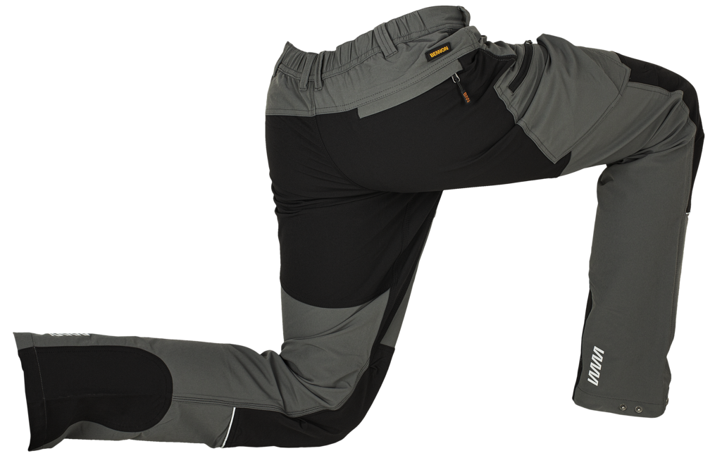 BENNON Fobos pantaloni da esterno e da lavoro, grigio/nero