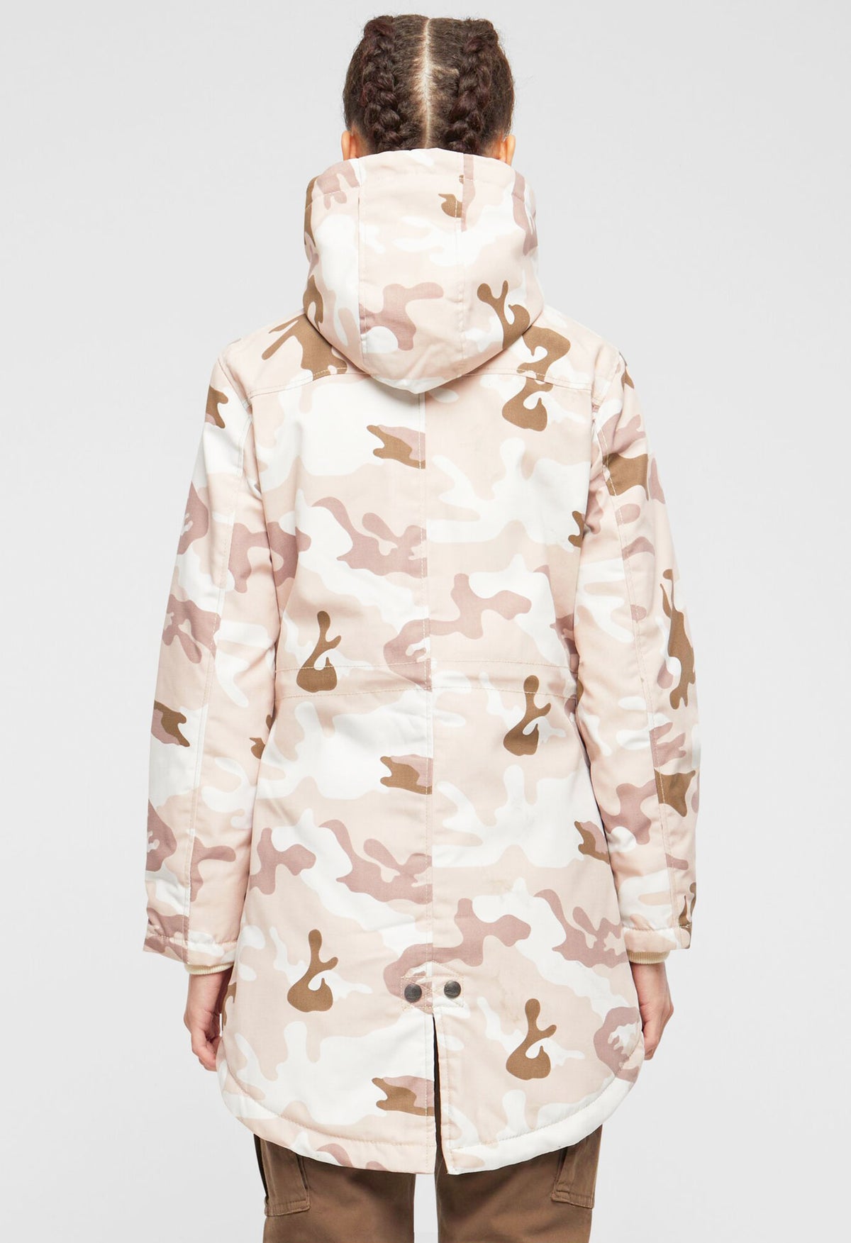 Brandit Marsh Lake dámska parka zimná bunda s kapucňou, Candy camo