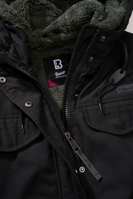 Brandit Marsh lake parka giacca invernale da donna con cappuccio, nera