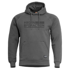 Pentagon Phaeton felpa con cappuccio Born for Action, grigia cenerino
