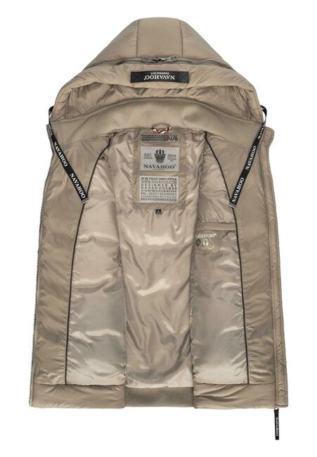 Navahoo Kassidy gilet con cappuccio da donna, tortora