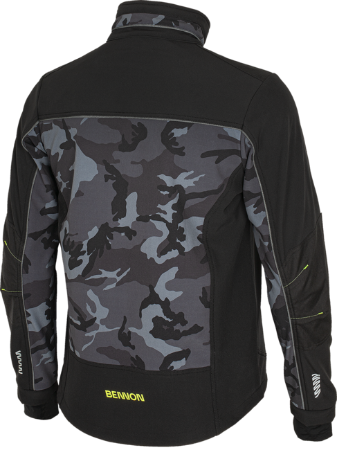 BENNON Camos giacca softshell, nero/grigio