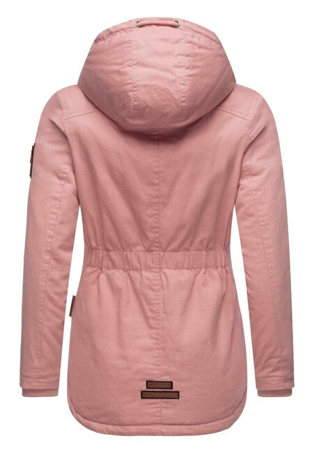 Marikoo BIKOO giacca invernale da donna con cappuccio, rosa cipria