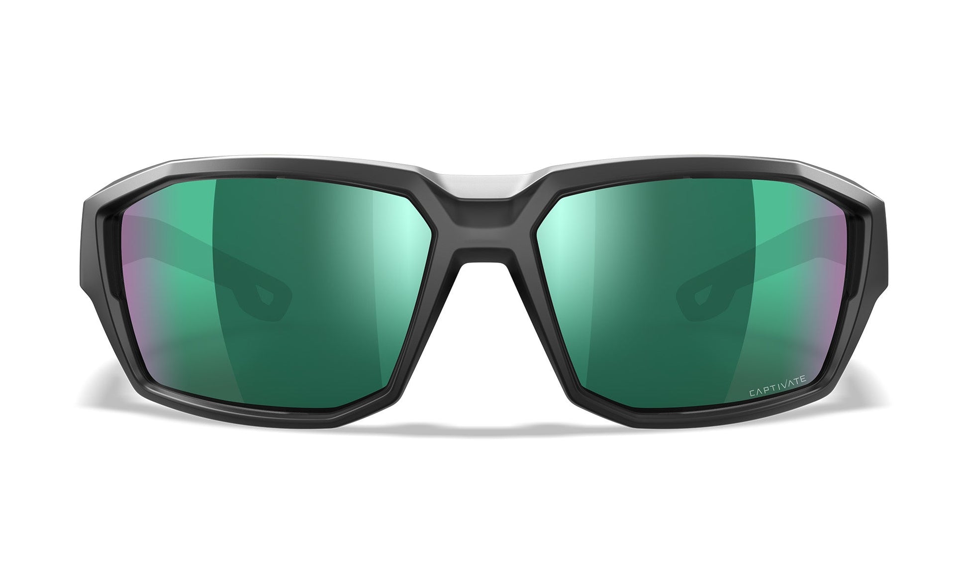 Wiley X Alpine balistické slnečné okuliare, Matte Translucent Black / CAPTIVATE Polarized Green Mirror
