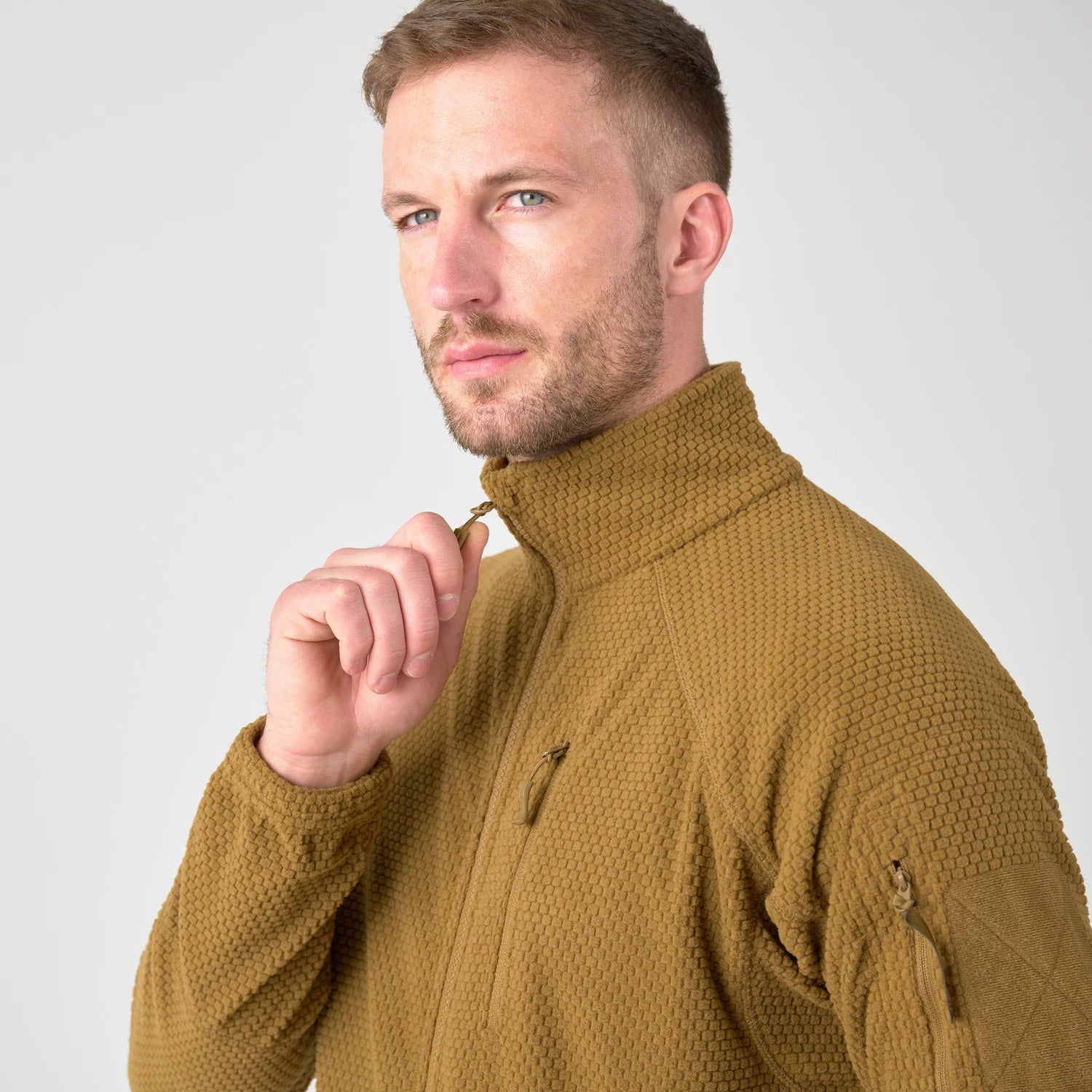 Helikon-Tex Alpha Tactical flisová bunda 630g, shadow grey – detail 2