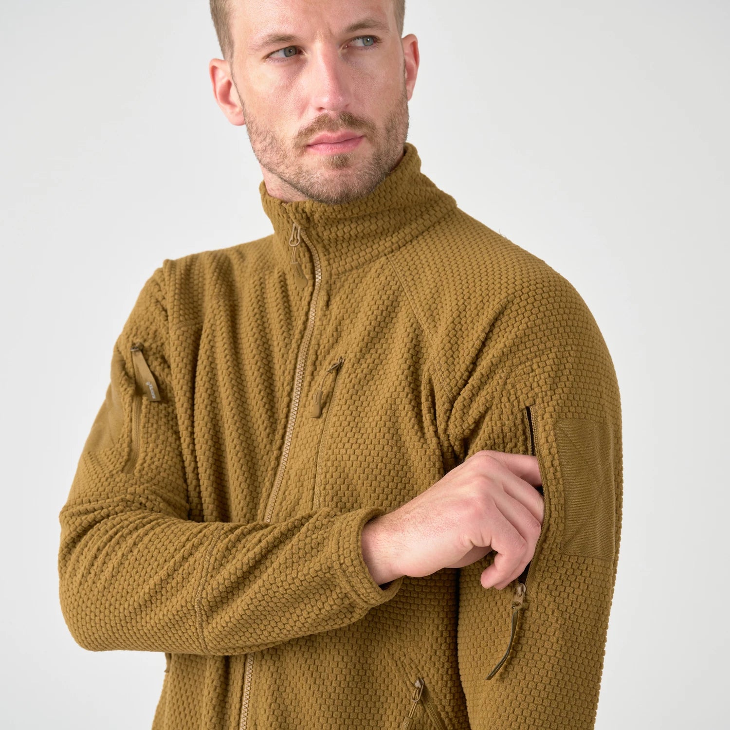 Helikon-Tex Alpha Tactical flisová bunda, coyote – detail 4