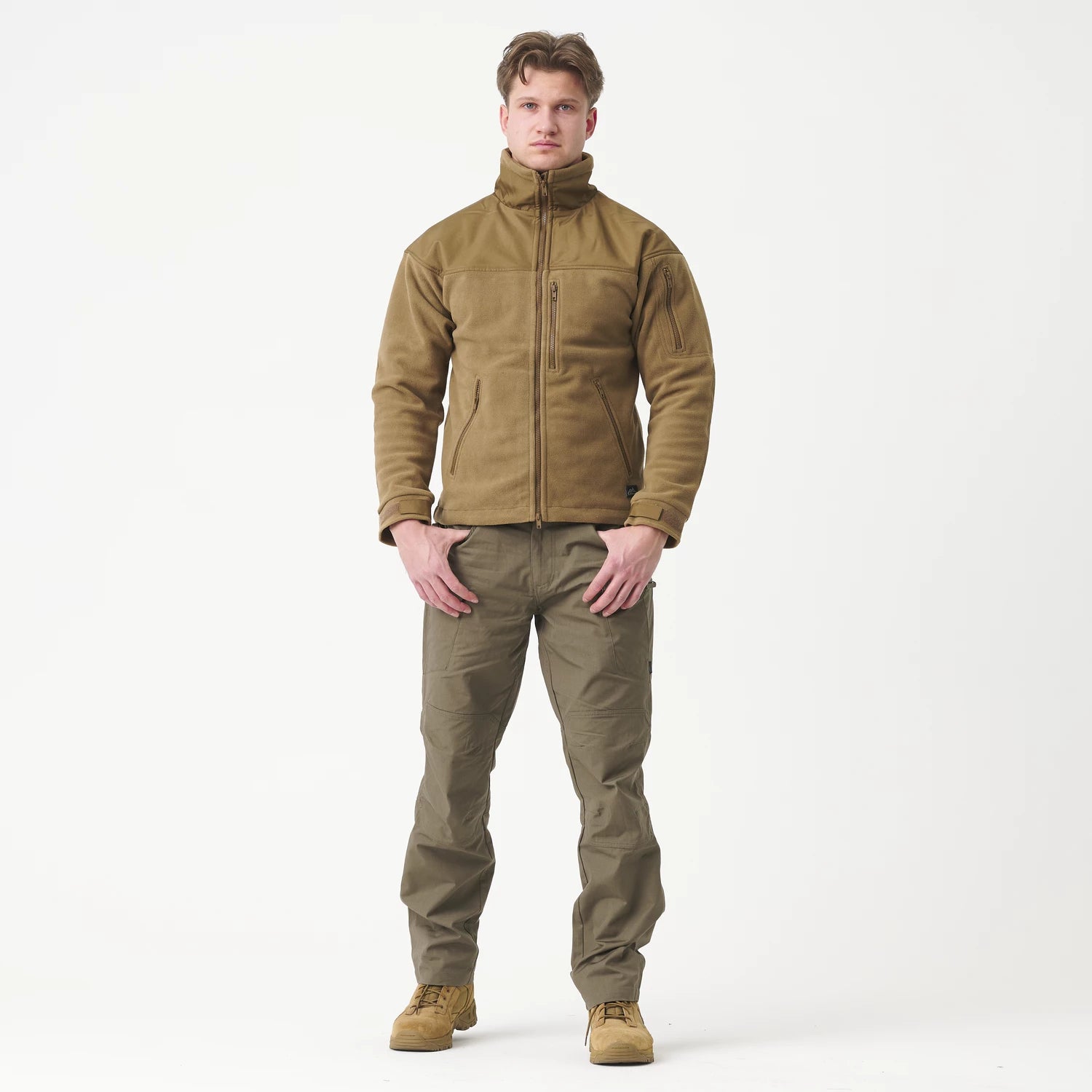 Helikon-Tex Classic Army spevnená flisová bunda, Coyote – detail 1