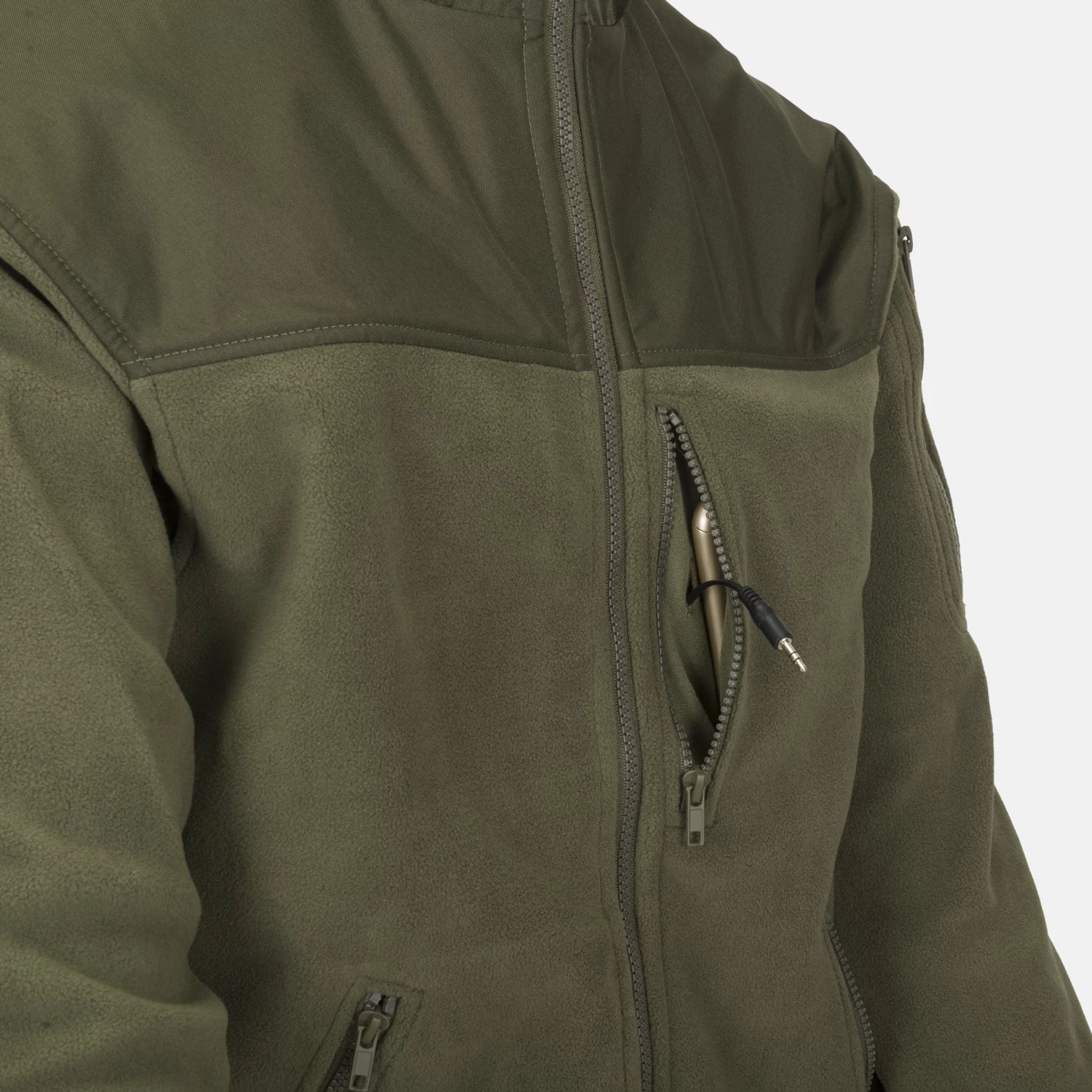 Helikon-Tex Classic Army spevnená flisová bunda, olivová – detail 2