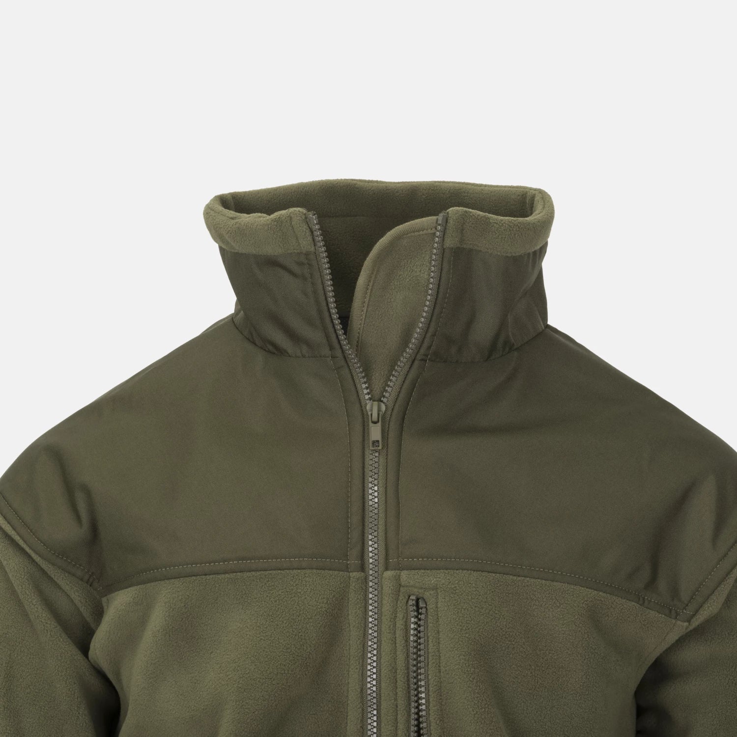 Helikon-Tex Classic Army spevnená flisová bunda, olivovo-čierna – detail 4