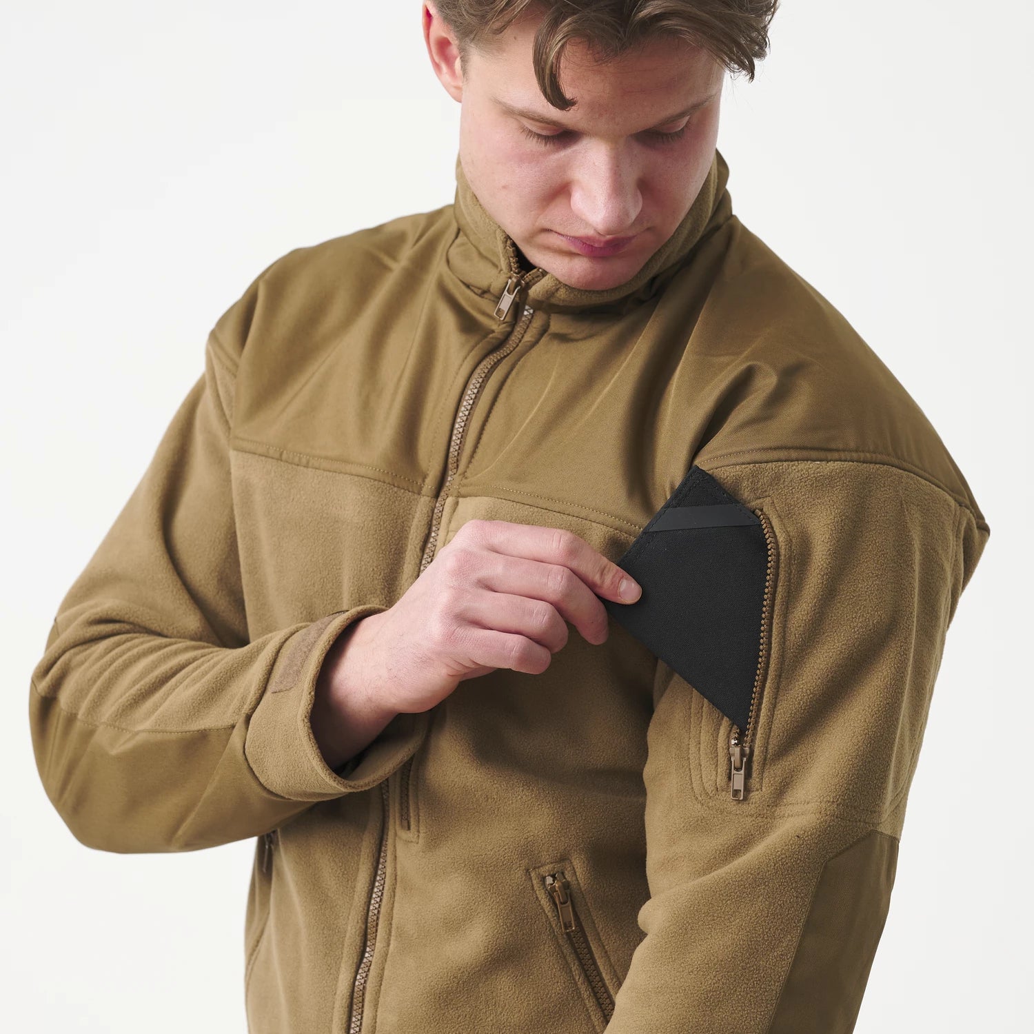 Helikon-Tex Classic Army spevnená flisová bunda, olivová – detail 5